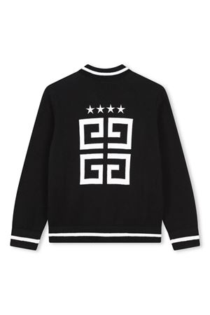 black cotton cardigan GIVENCHY KIDS | H3031309B